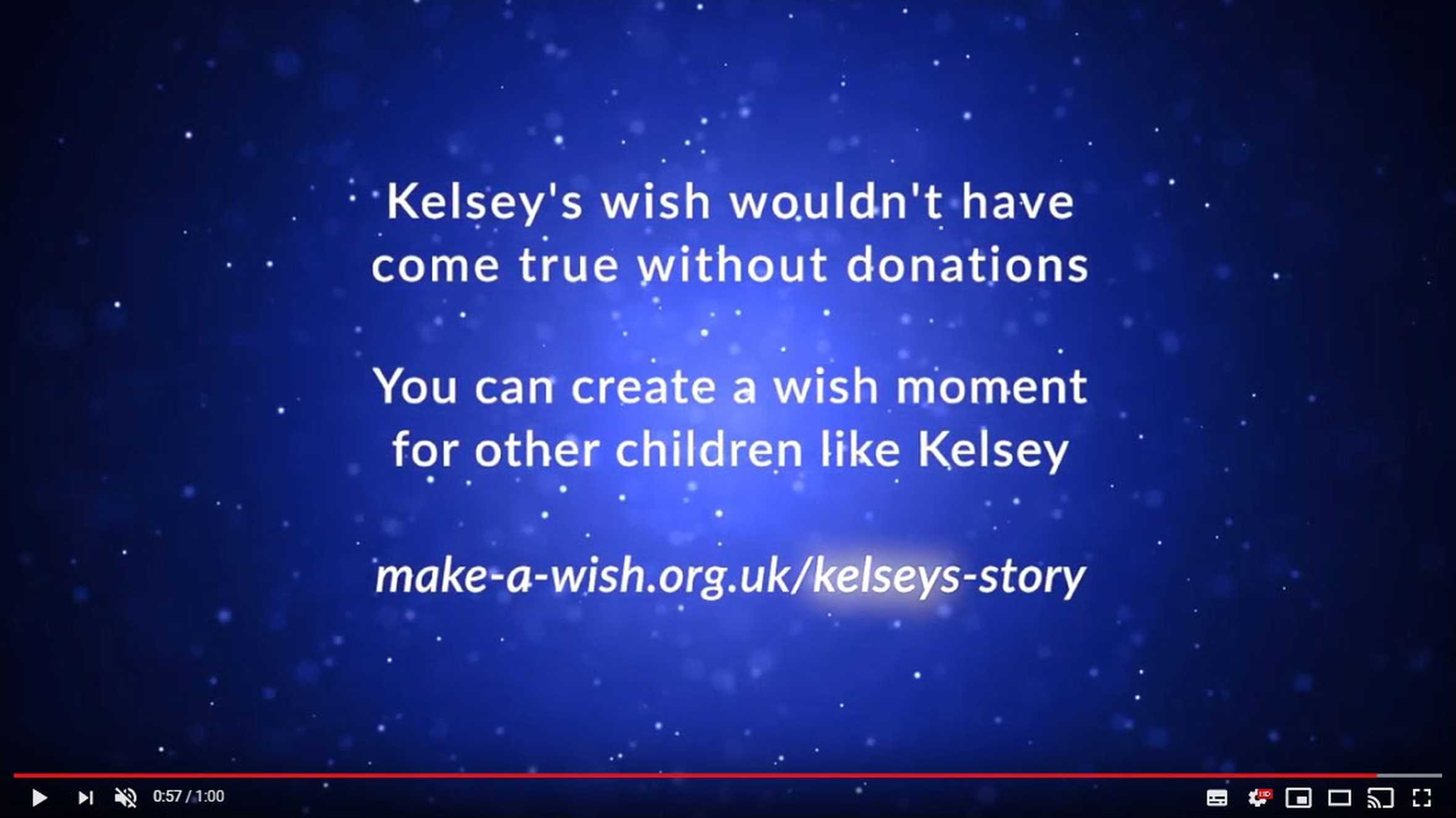 A still taken from the video of Kelsey's story