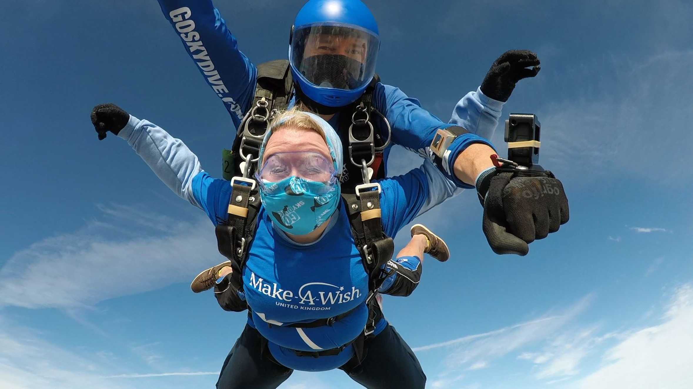 Rebecca skydives for a good cause to give children life-changing wishes #WishHero