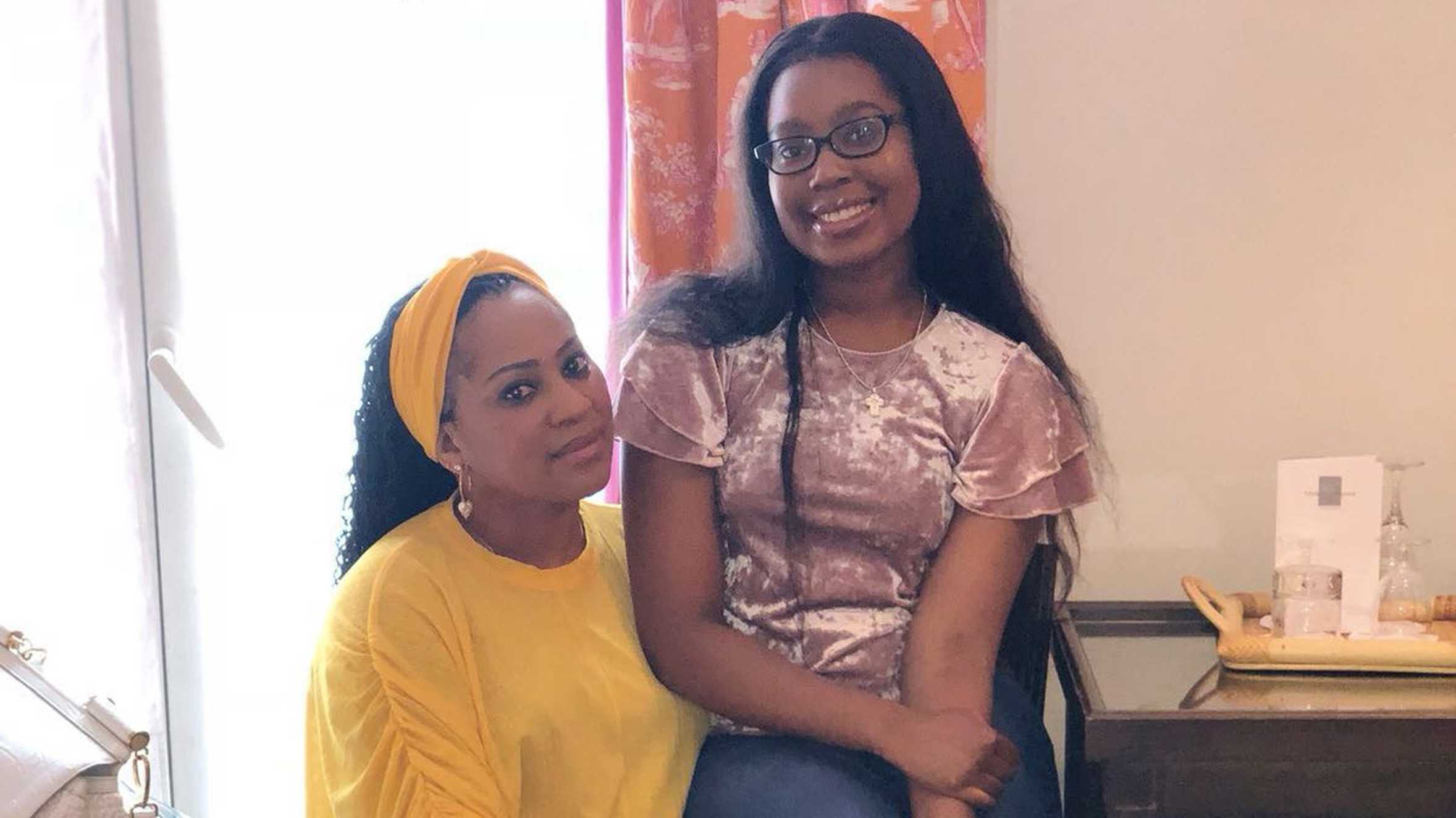 Preye and her mum in their Paris hotel during the wish