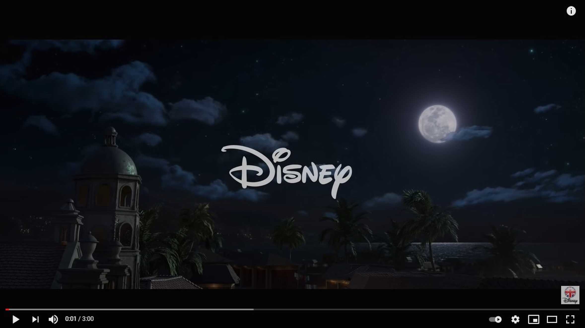 The opening frame of Disney's Christmas advert.